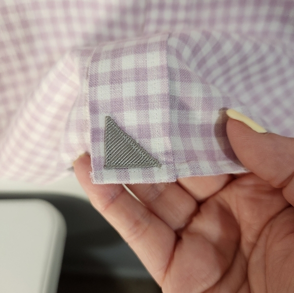 Untuck It Men's Lavender Linen Checkered Shirt. Size XXX Large - Picture 3 of 8